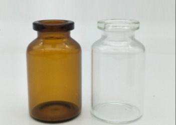10ml σαφή μπουκάλια χαπιών γυαλιού FDA με τα αεροστεγή λαστιχένια πώματα